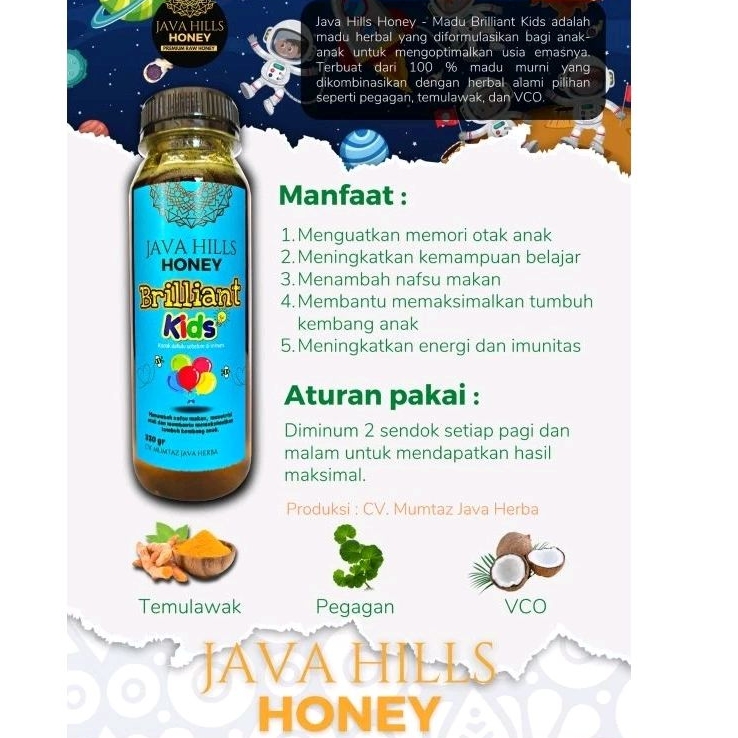 

Madu briliant kids Javahills honey