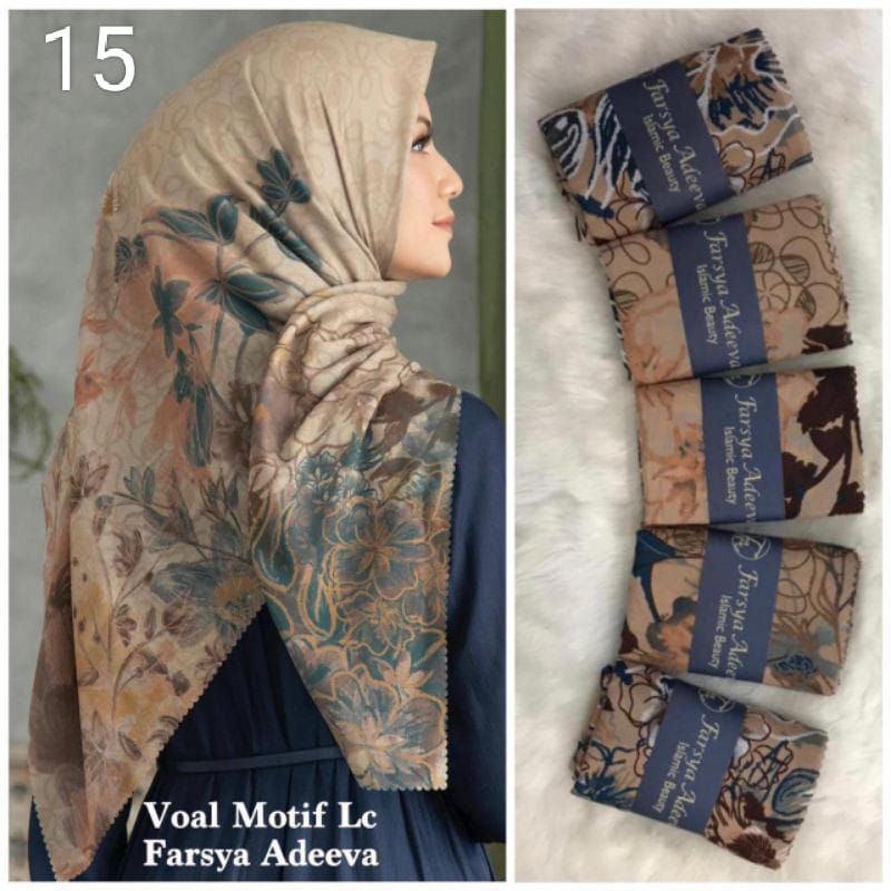 HIJAB KERUDUNG SEGI EMPAT MOTIP TERLARIS MURAH