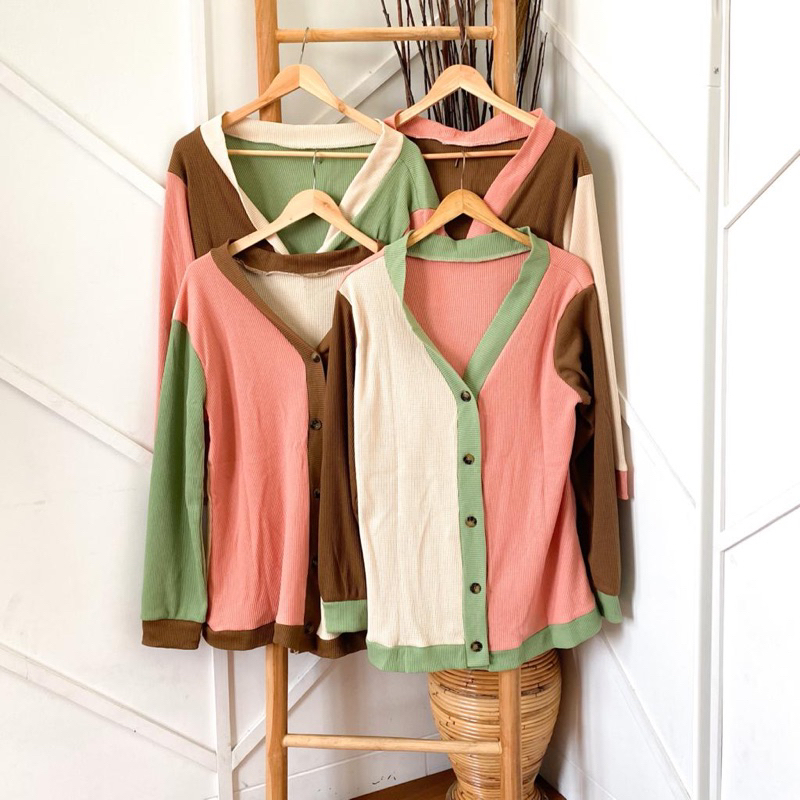 Outwear Cardigan Wanita bahan uniqlo knit