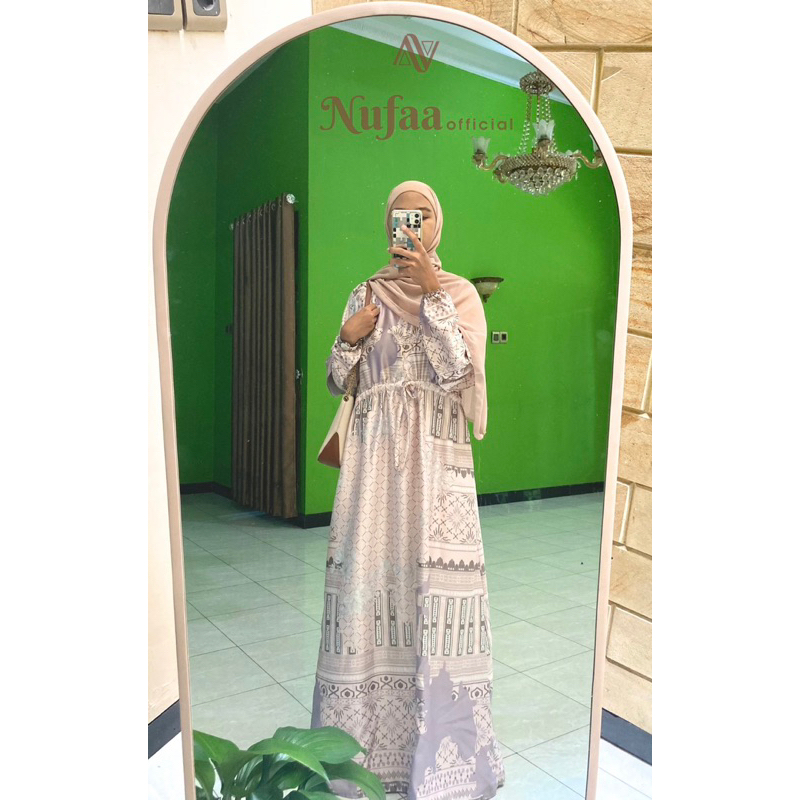 Gamis Dior Silk | Gamis Busui Motif Silk Lengan Karet