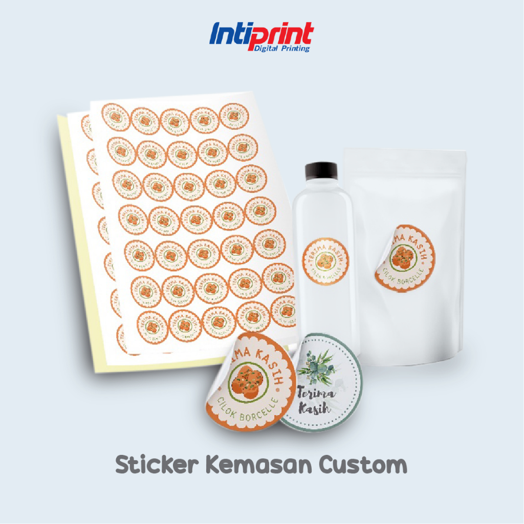 

Print + Cutting Sticker CHROMO A3+ / Sticker Kemasan Custom / Stiker Label Laminasi Tahan Air