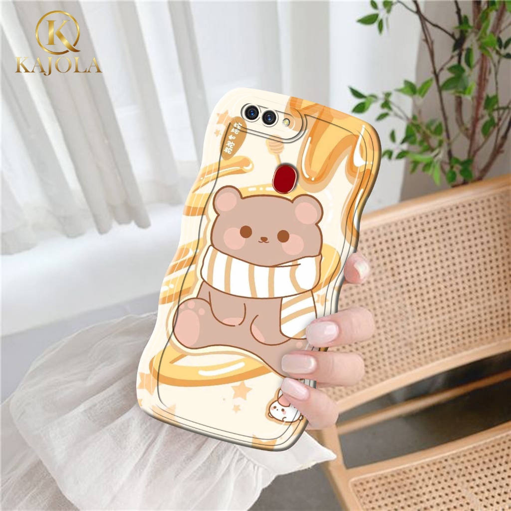 Case Gelombang Oppo A5S / A12 / A11K / A7 / F9 Motif Aesthetic Bahan Softcase silicon Lentur - Skin 