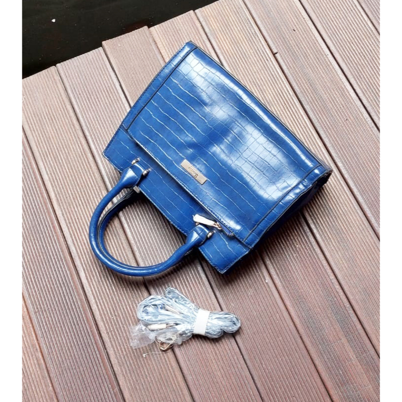 OBRALLL MATAHARI - #36 BELLEZZA CROCO NAVY TAS BAG WANITA WITH TAG