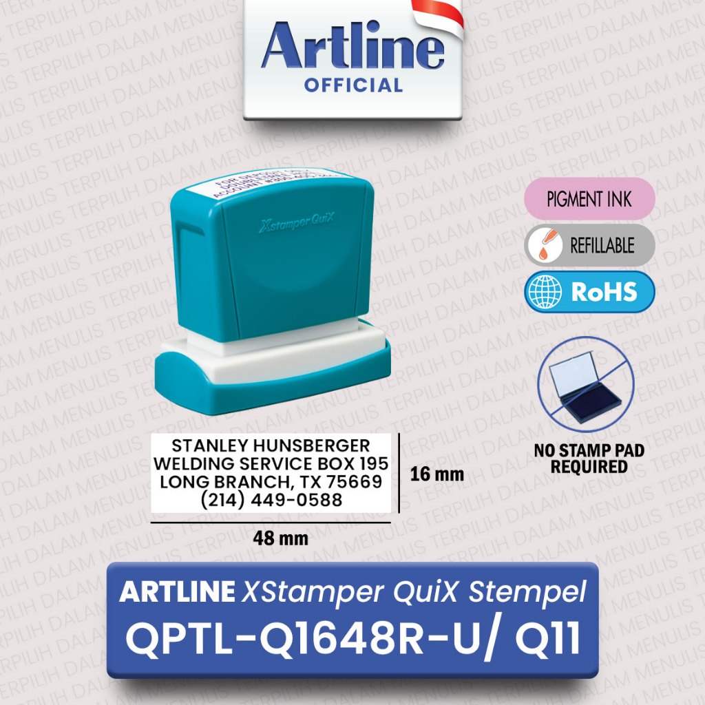 

ARTLINE XSTAMPER QUIX Stempel QPTL-Q1648R-U/ Q11