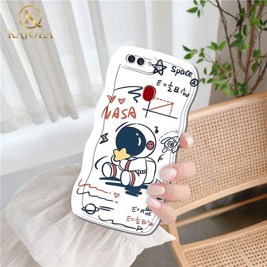 Case Gelombang Oppo A5S / A12 / A11K / A7 / F9 Motif Aesthetic Bahan Softcase silicon Lentur - Skin 