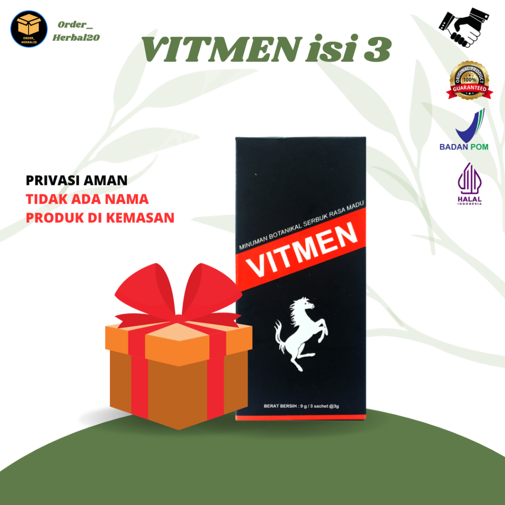 VITMEN ISI 3 HERBAL KESEHATAN SEKSUAL PRIA OBAT KUAT I HERBAL ALAT BANTU SEKSUAL PRIA BPOM
