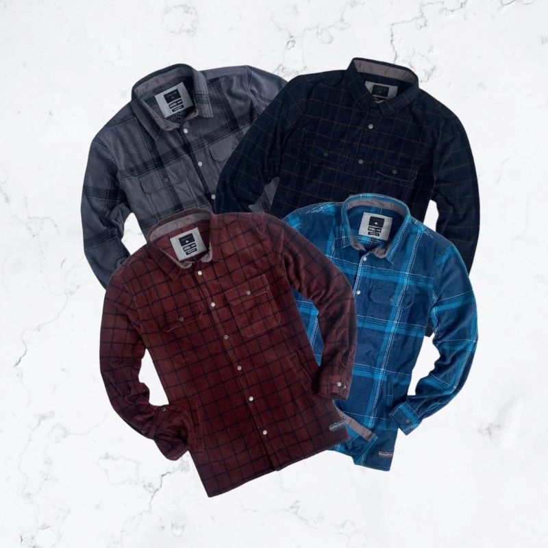 kemeja flanel quiksilver original