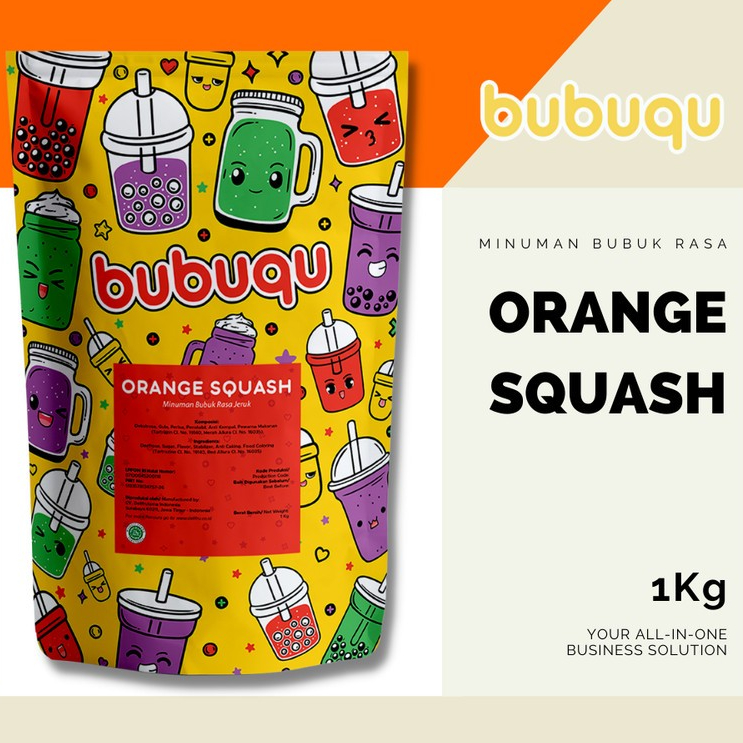 

Bubuqu Powder Drink Orange - Bubuk Minuman Jeruk 1 Kg