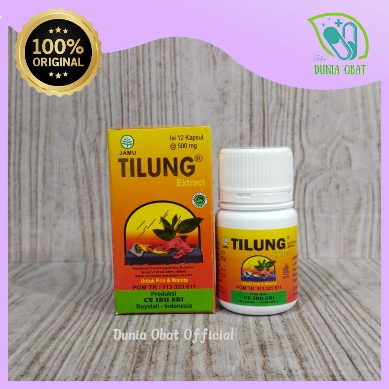 [12 kapsul] Tilung kapsul | ekstrak cacing tanah | thypus | tipes | demam tinggi
