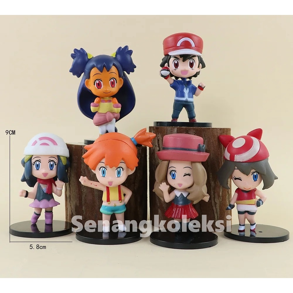 Figure Pokemon Trainer Satoshi Set isi 6pcs