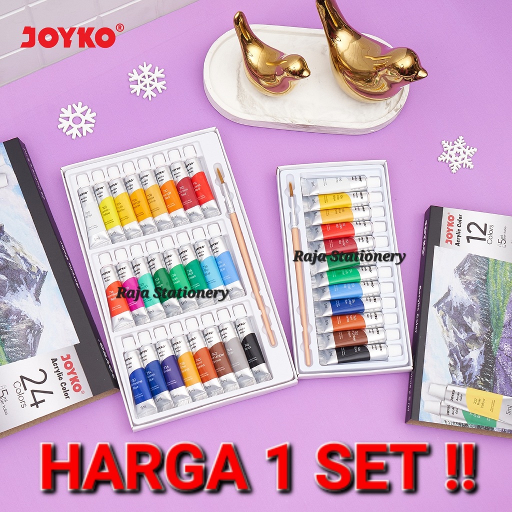

Joyko Acrylic Colour 12 24 Warna 5ml Paint / Cat Akrilik Joyko ACC-5