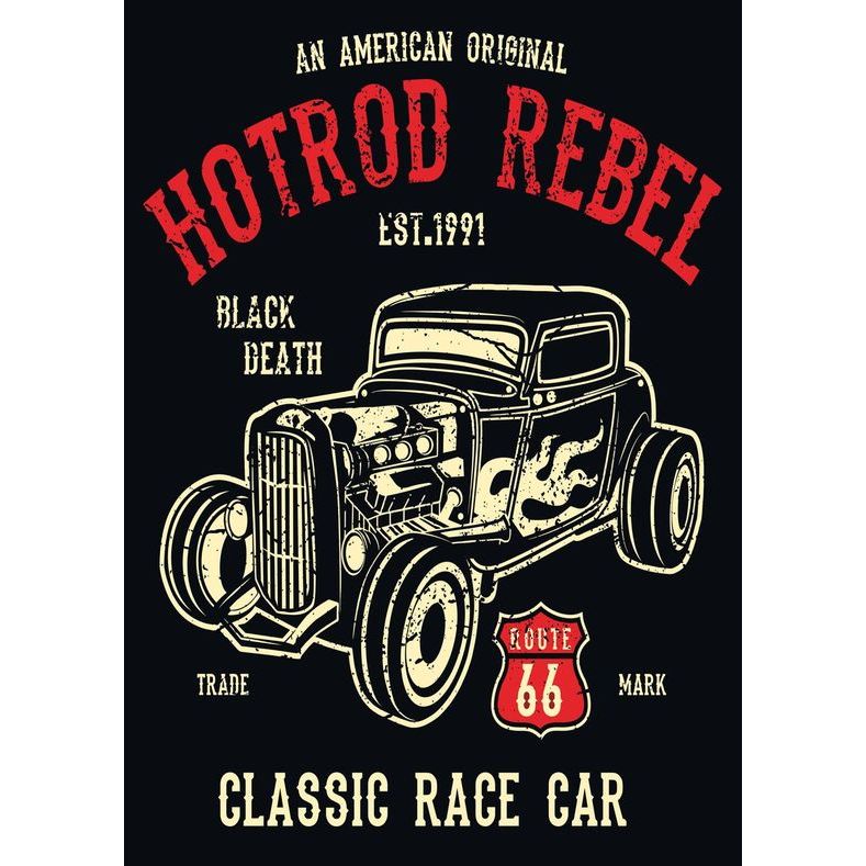 

SABLON DTF STIKER TINGGAL SETRIKA MUDAH DAN PRAKTIS BISA SATUAN - HOTROD REBEL CLASSIC RACE CAR