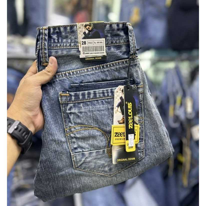 CELANA JEANS PANJANG PRIA ZEE LOUIS  STANDAR REGULER FIT - CELANA JEANS PRIA