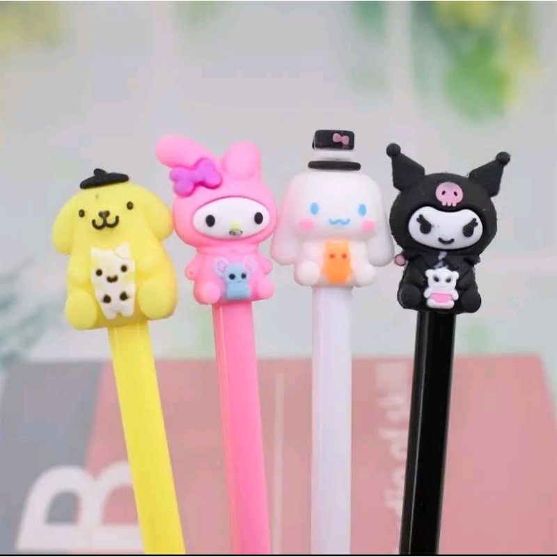 

Pulpen Gel Karakter Sanrio Lucu Melody Cinnamorol Kuromi Pompompurin