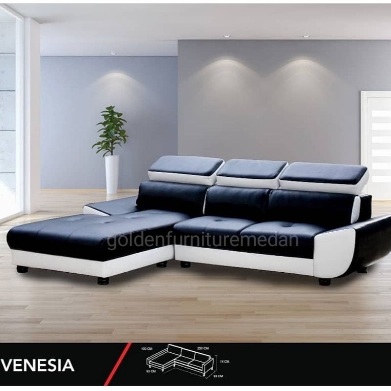 Sofa Titov Venesia - Sofa L Minimalis - Sofa Sudut Titov Garansi 5thn - Medan - Sofa Tamu Murah