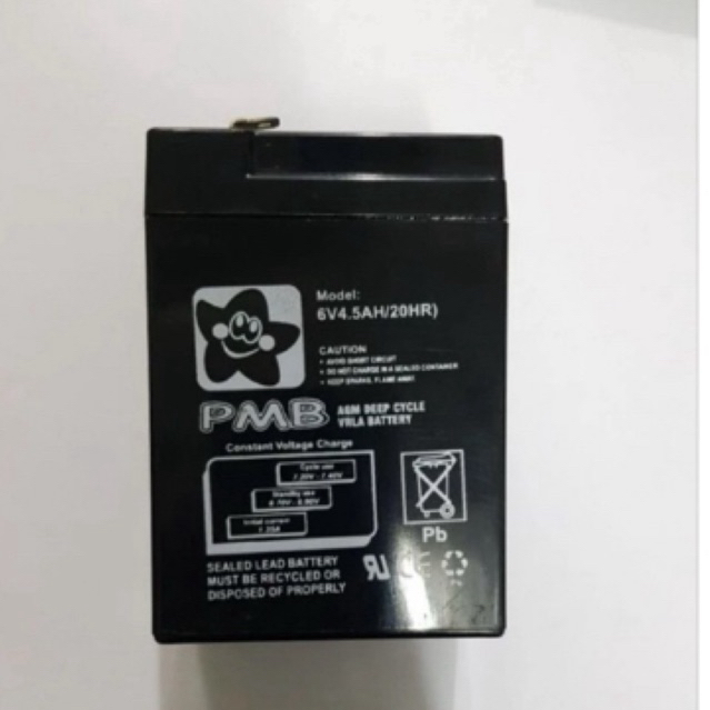 AKI / ACCU KERING 6VOLT 4.5Ah ORIGINAL PMB