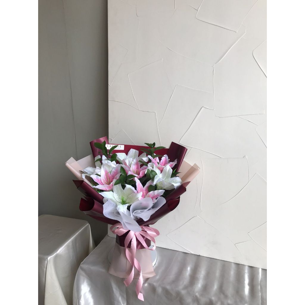 BOUQUET FLOWER ARTIFICIAL LILY / BUKET BUNGA DEPOK