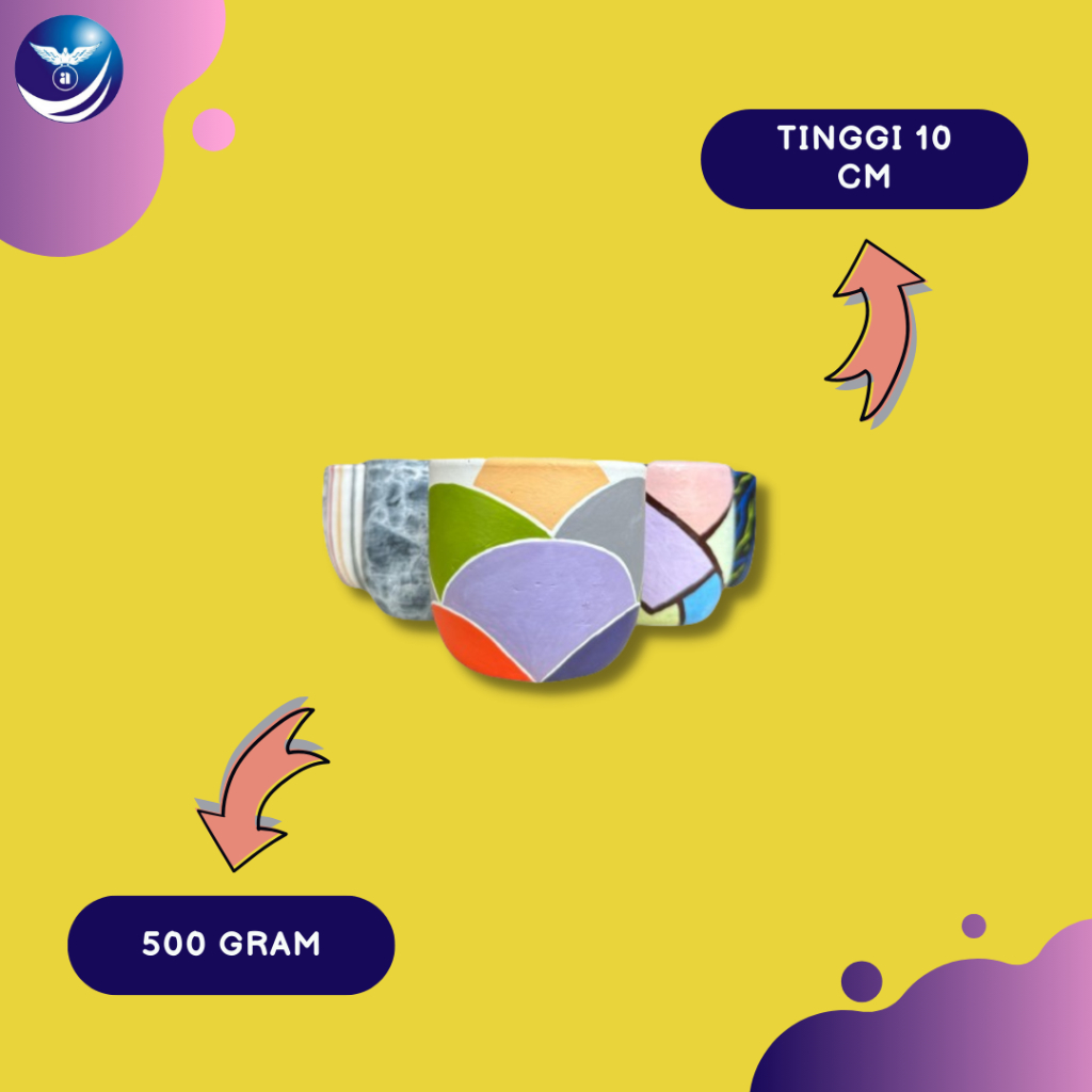 Pot Tanah Gerabah Mini Lukis