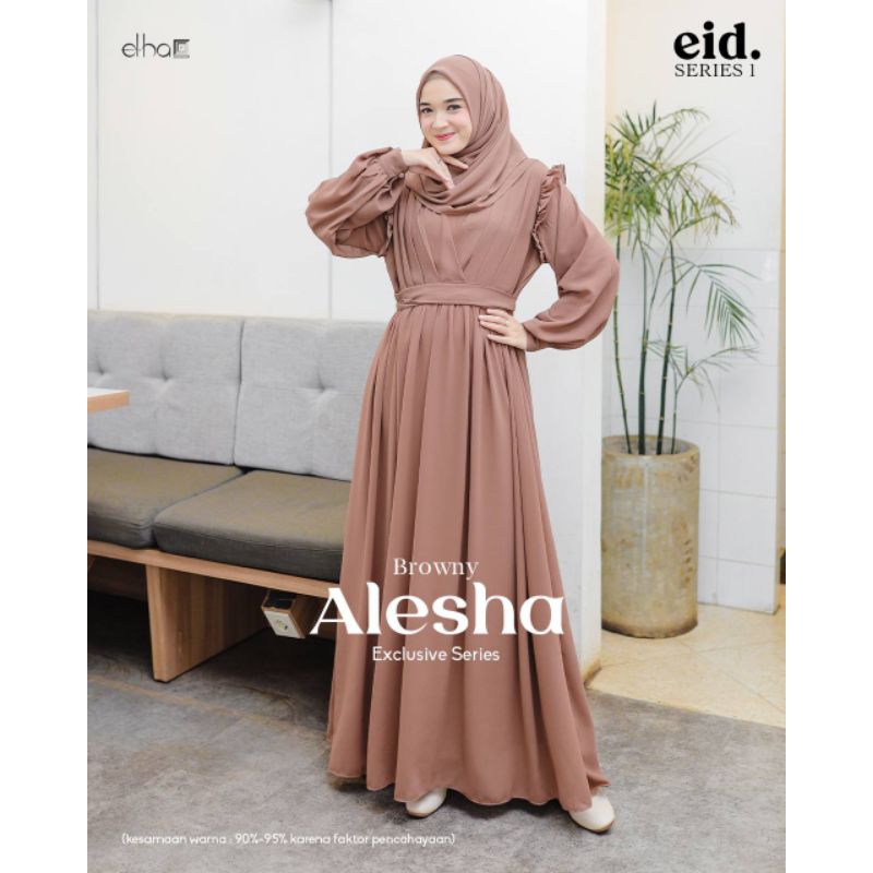 READY  Alesha Dress by ELHA Original  - Gamis murah