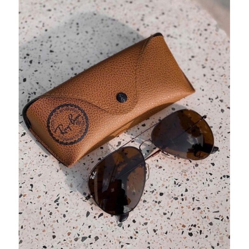 Kacamata Rayban Aviator RB3026 Full Brown Original SECEN