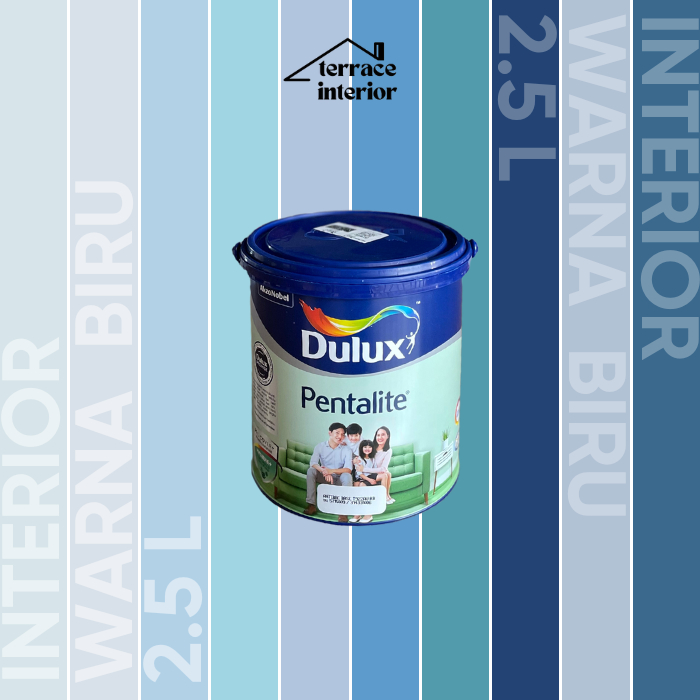 Cat Tembok Dulux Pentalite Interior 2.5L warna Biru Doff Matt