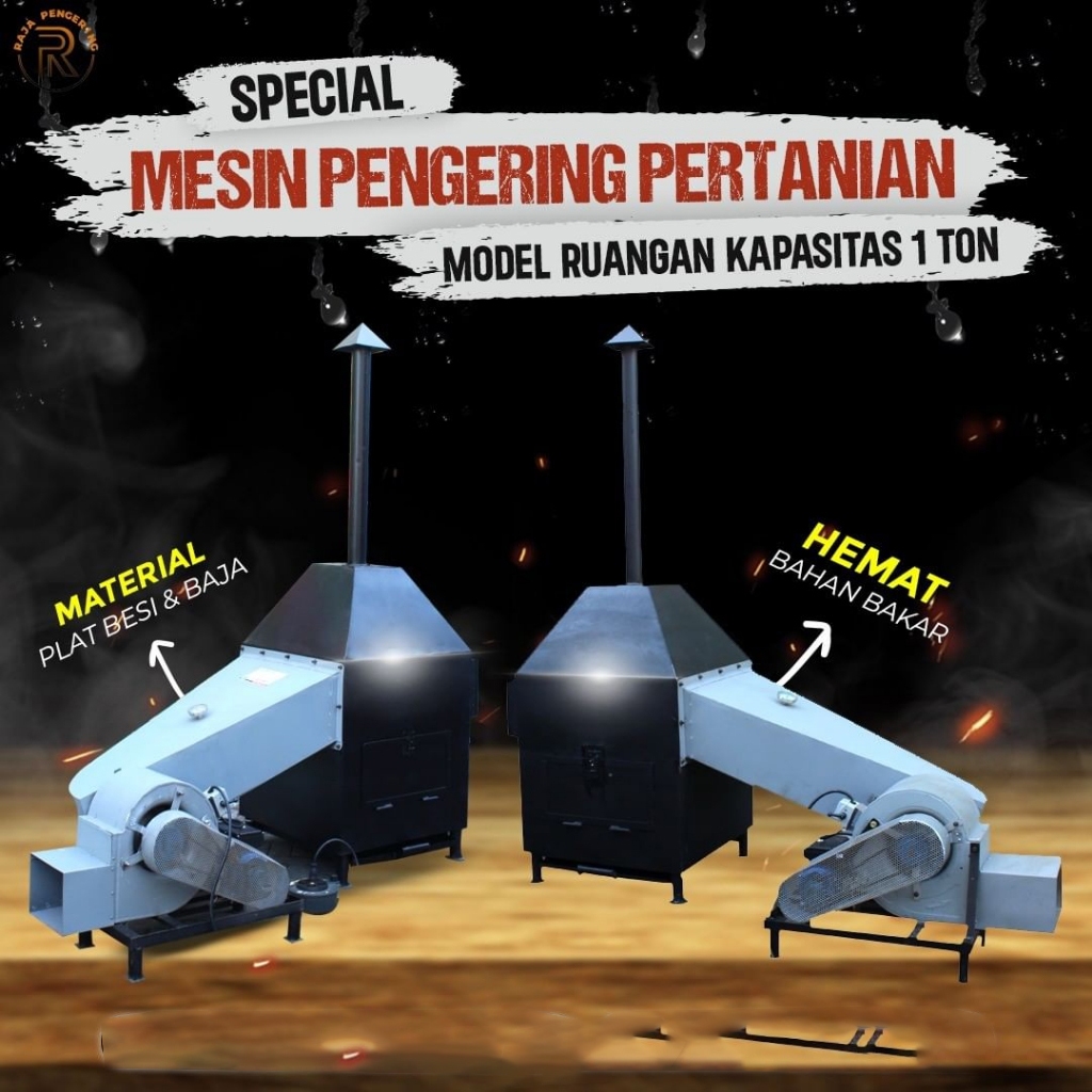 MESIN PENGERING PADI LANGSUNG KERING / BLOWER JUMBO 1 TON KAYU BAKAR MANUAL (SEKAM)