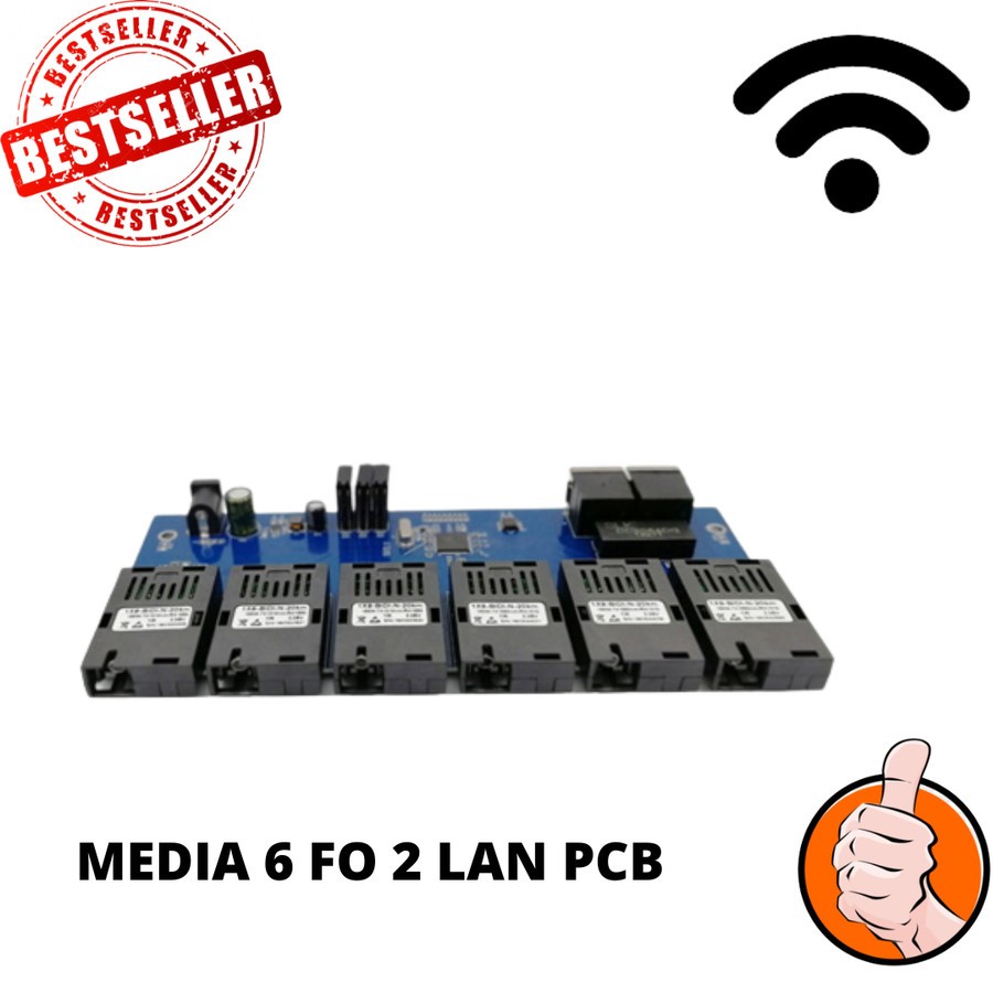 MEDIA CONVERTER 6 FO 2 LAN PCB