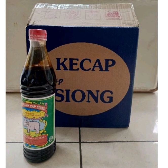 

KECAP SIONG 1 DUS 620 ML ISI 12 BOTOL KECAP ASIN BANGKA GAJAH