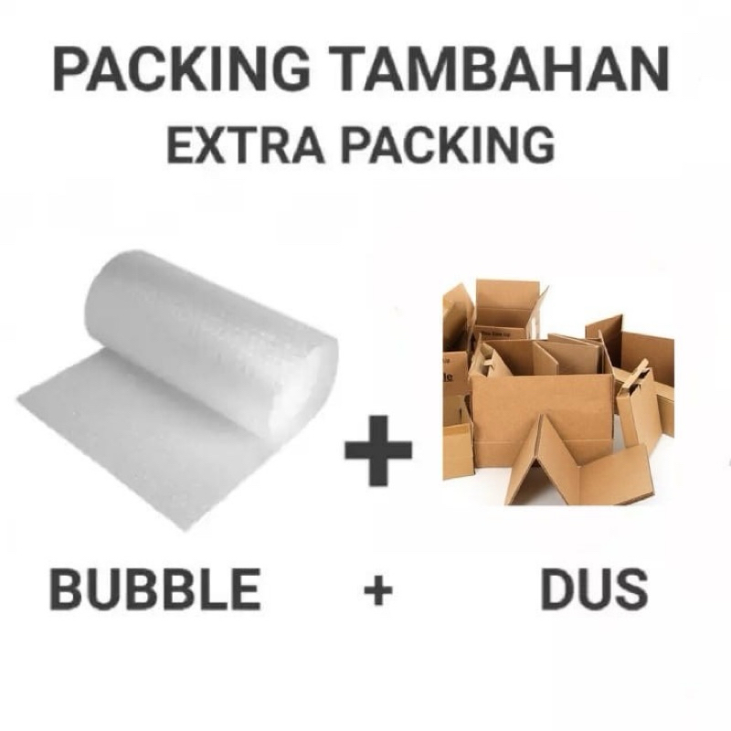 

Tambahan Packing Bubble dan Kardus agar lebih aman