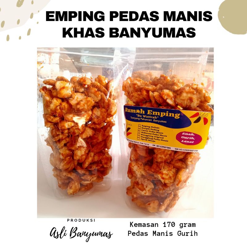 

EMPING PEDAS MANIS | KHAS BANYUMAS | HARGA TERJANGKAU | FREE GIFT MIN BELANJA 50K (all item)