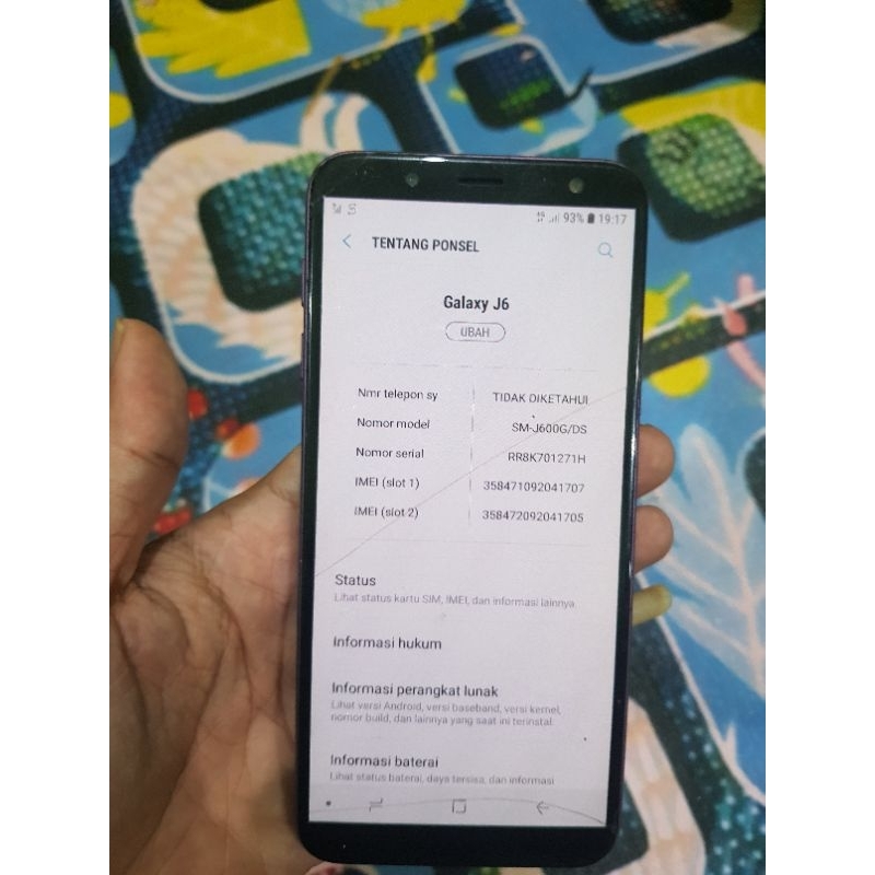 samsung j600 /  j6 2018 minus baca deskripsi