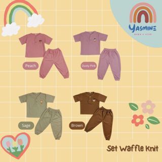 Setelan Anak Perempuan Set Waffle Knit
