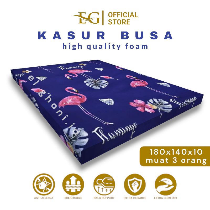 KASUR BUSA BERKUALITAS MUAT 3 ORANG UKURAN 180x140x10 CM AWET ANTI KEMPES
