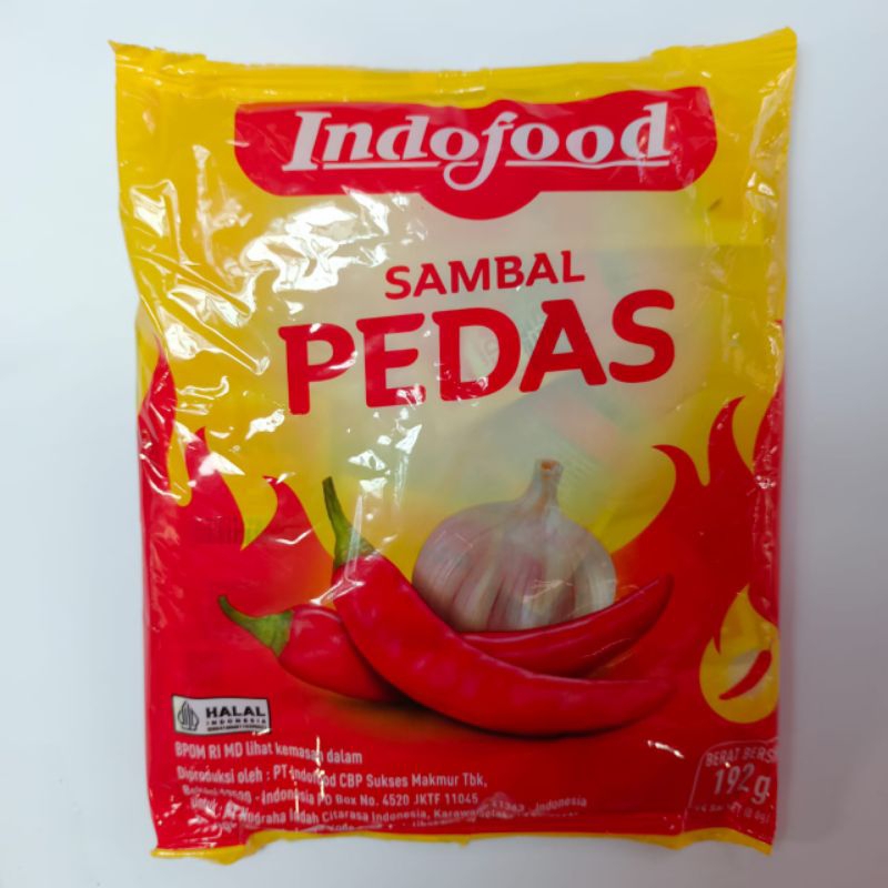 

SAOS SAMBAL PEDAS - Saos Sambal Pedas Indofood isi 24 Sachet (216gr - @9gr) PACK