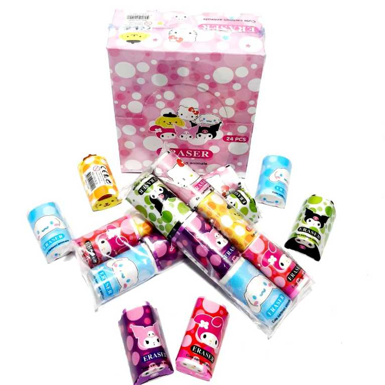 

Harga Grosir ( 1kotak / 24pcs) Penghapus Pensil ERASER SANRIO