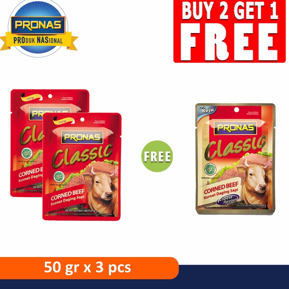 

New event PRONAS Kornet Sapi Sachet 5g 2pc Free Kornet Sachet Keju 5 g 1pc