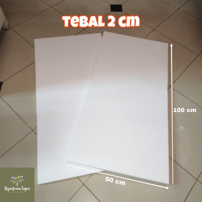 100 x 50 tebal 2 cm styrofoam lembaran gabus lembaran