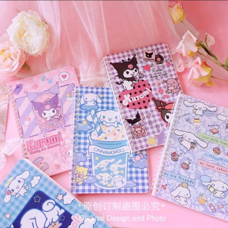 

Buku Tulis anak Motif sanrio / Buku tulis A5 Isi 60 lembar