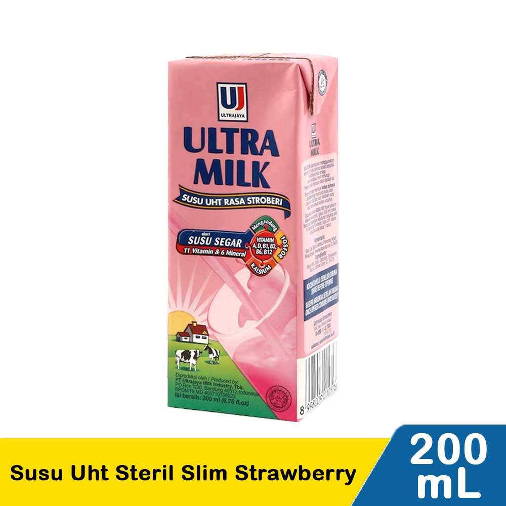 

Ultra Milk Susu UHT Strawberry 200 ml