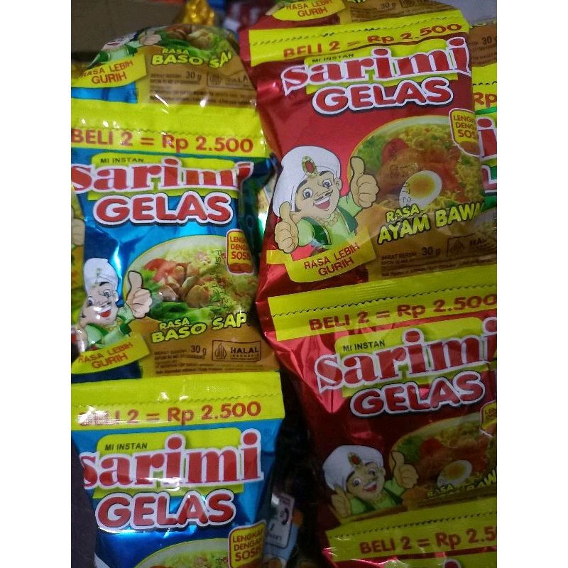 

SARIMI gelas @30 Gr (1 renteng 10 saset rasa bisa mix)