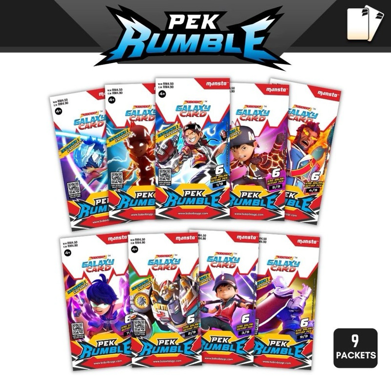 Pek Rumble - BoBoiBoy Galaxy Card : Pek Rumble Kad Trading Card TCG (5 Normal Cards + 1 Special Card