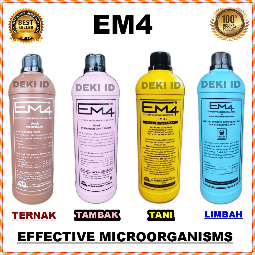 EM4 1 Liter Pupuk Organik Pertanian Perikanan Peternakan Limbah Toilet Molase
