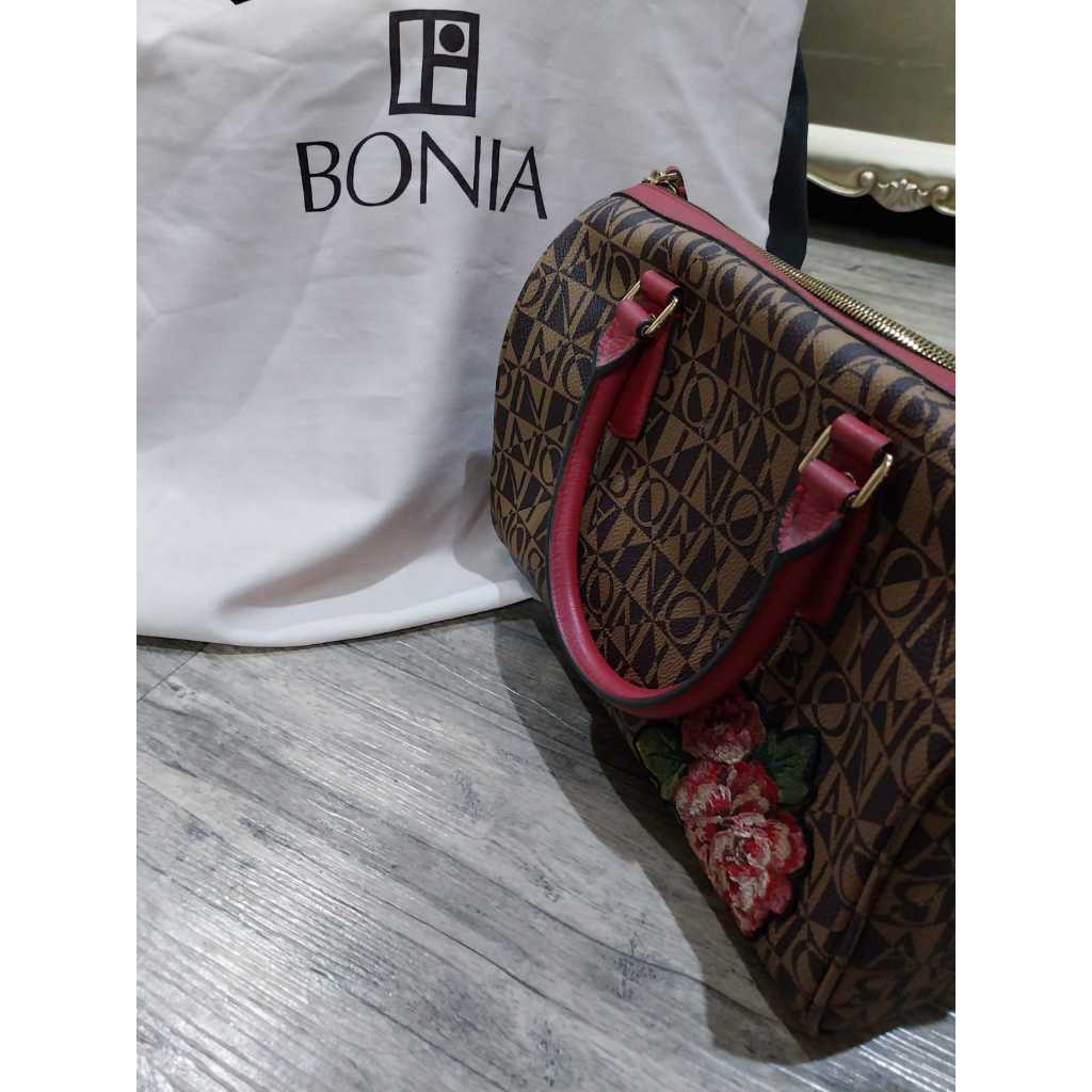 tas wanita hand bag bonia speedy rose original