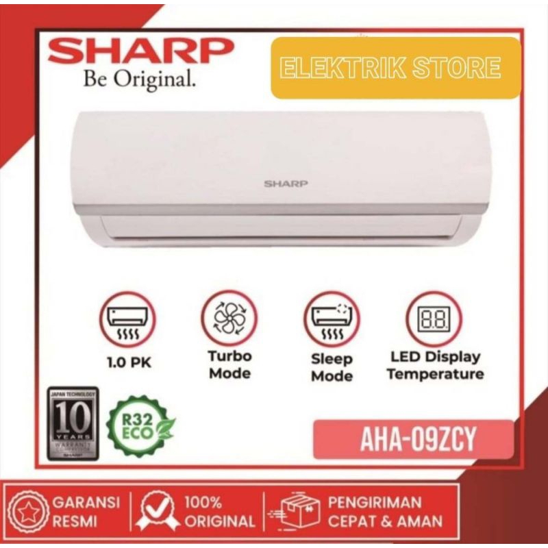 AC SHARP 1 PK AHA09CYN / AHA 09ZCYN TURBO Cooling 100% ORI Standard China