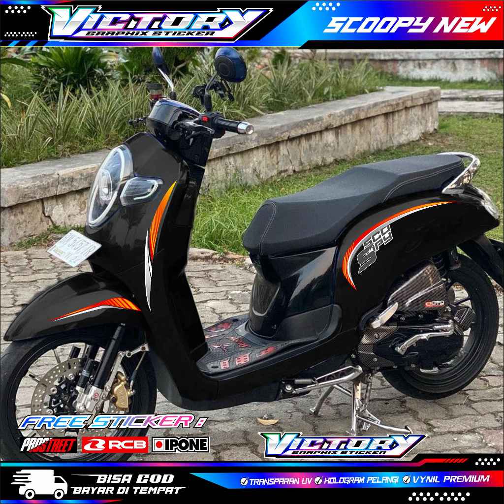 STRIPING VARIASI LIST MOTOR SCOOPY NEW 2019 / STICKER VARIASI HONDA SCOOPY NEW 2019