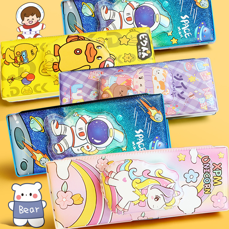 

【MTG.KIDS】Model Kotak Pensil Lucu Pola Kartun Lapisan Ganda Raut ST-013