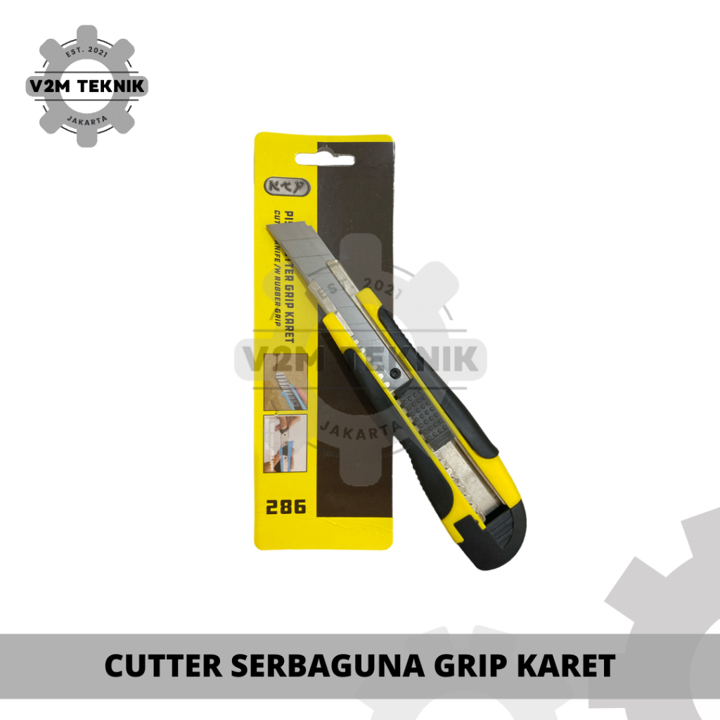 

KTP Cutter Serbaguna / Kater Kuter Grip Karet / Cutter Alat Tulis Kantor