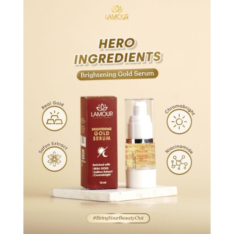 (Lamour Skincare) Brightening Gold Serum - Serum untuk flek hitam - serum untuk glowing