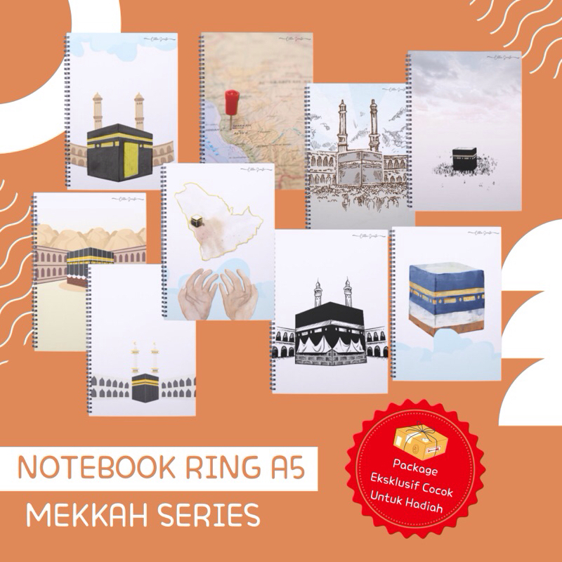 

Notebook Ring A5 Journal Diary Mekkah Series Lucu Estetik Simple