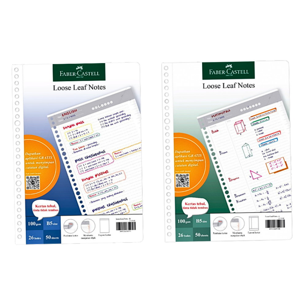 

Loose Leaf Notes Faber Castell B5 50 Sheets (007028)